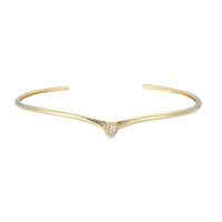 Brazalete en plata con Zircón (Adela Silber)