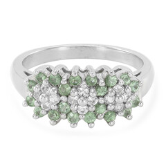 Anillo en plata con Granate verde menta de Merelani