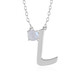 Collar en plata con Piedra de Luna arcoíris