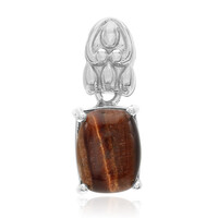 Colgante en plata con Ojo de tigre rojo