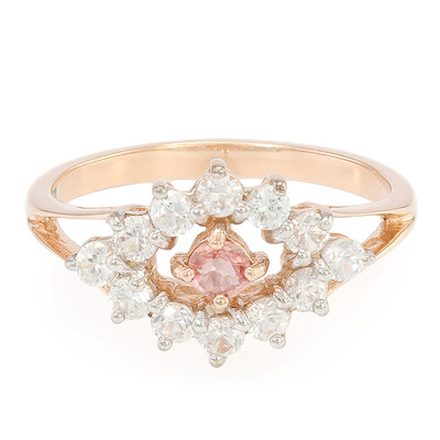Anillo en plata con Zafiro Padparadscha