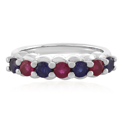 Anillo en plata con Rubí de Madagascar