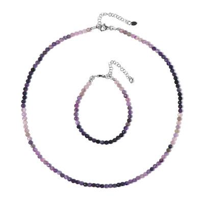 Set en plata con Fluorita