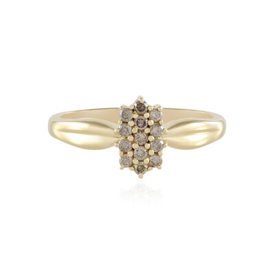 Anillo en oro con Diamante chocolate I2