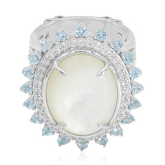 Anillo en plata con Nácar (Dallas Prince Designs)