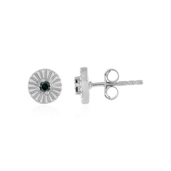 Pendientes en plata con Diamante azul I3