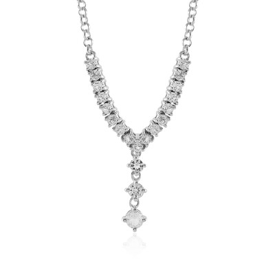 Collar en plata con Topacio blanco