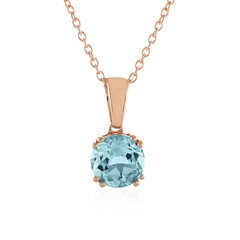 Collar en plata con Topacio azul cielo