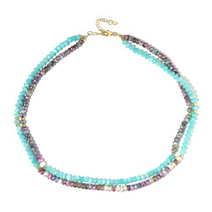 Collar en plata con Zafiro místico (Riya)