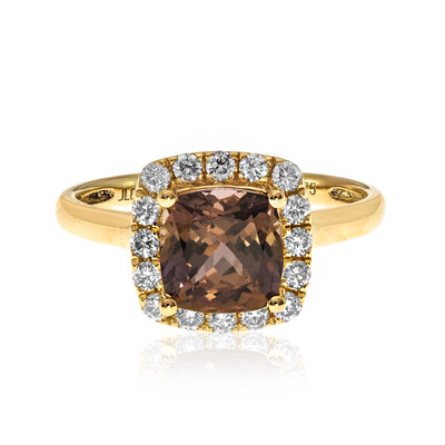 Anillo en oro con Tanzanita sin calentar