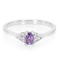 Anillo en plata con Amatista de Uruguay