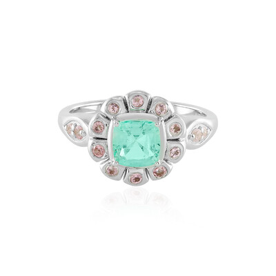 Anillo en plata con Esmeralda de Rusia