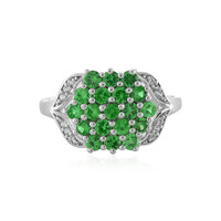 Anillo en plata con Tsavorita