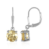 Pendientes en plata con Citrino