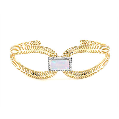 Brazalete en oro con Ópalo Welo AAA (Ornaments by de Melo)