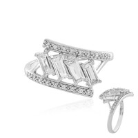 Anillo en plata con Topacio blanco