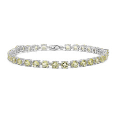 Brazalete en plata con Citrino de color limón
