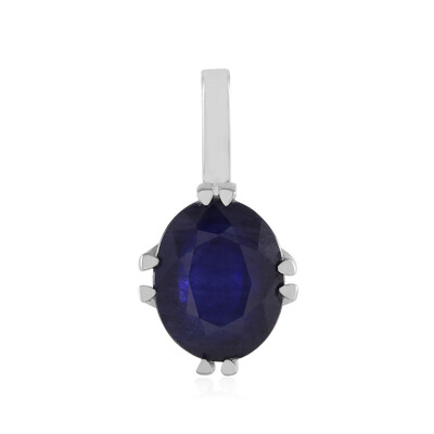 Colgante en oro con Zafiro azul de Madagascar