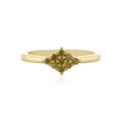 Anillo en plata con Diamante I3 amarillo