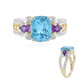 Anillo en oro con Topacio azul suizo (SUHANA)