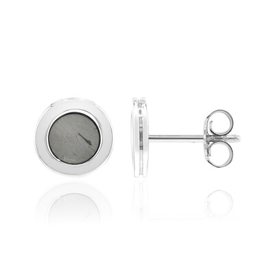 Pendientes en plata con Meteorito Aletai