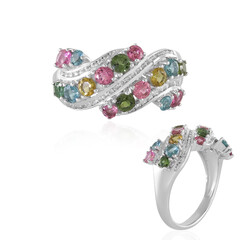 Anillo en plata con Turmalina rosa de Brasil (de Melo)
