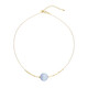 Collar en plata con Ágata de lazo azul