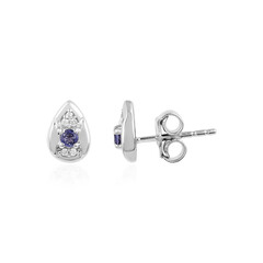 Pendientes en plata con Iolita