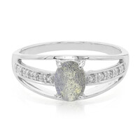 Anillo en plata con Labradorita