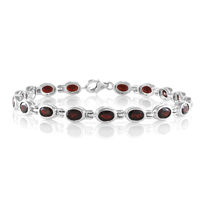 Brazalete en plata con Granate de Mozambique