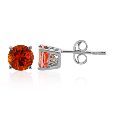 Pendientes en plata con Topacio mandarina