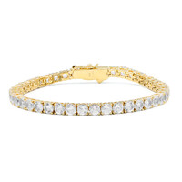 Brazalete en plata con Topacio blanco