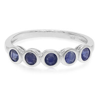 Anillo en plata con Zafiro azul