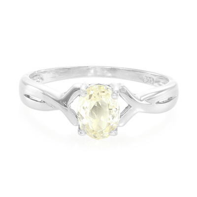 Anillo en plata con Cuncita amarillo canario