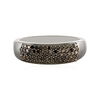 Anillo en plata con Diamante negro