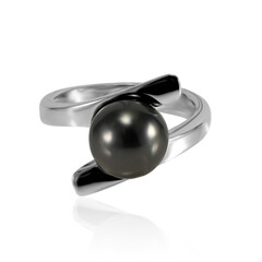 Anillo en plata con Perla cultivada de Tahití (TPC)