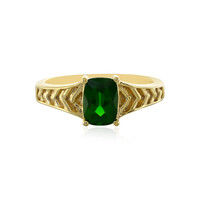 Anillo en plata con Diópsido de Rusia