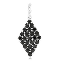 Colgante en plata con Espinela negra