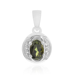 Colgante en plata con Turmalina verde
