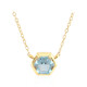 Collar en plata con Topacio azul cielo