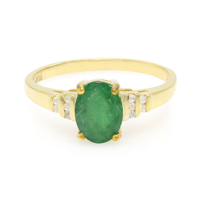 Anillo en plata con Esmeralda de Bahía