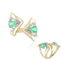 Anillo en oro con Esmeralda de Colombia (de Melo)