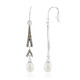 Pendientes en plata con Perla blanca Freshwater