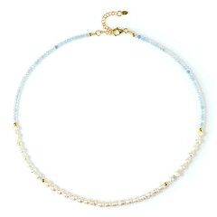 Collar en plata con Hematita dorada (Riya)