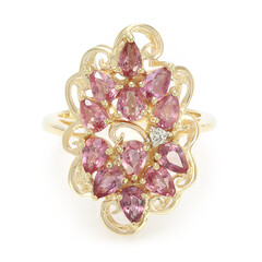 Anillo en oro con Zafiro Padparascha no calentado (AMAYANI)