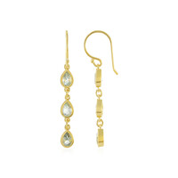 Pendientes en plata con Amatista verde