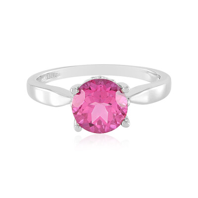 Anillo en plata con Topacio rosa