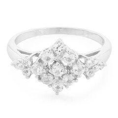 Anillo en plata con Topacio blanco