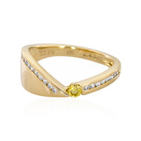 Anillo en oro con Diamante amarillo SI2 (de Melo)