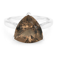 Anillo en plata con Cuarzo ahumado